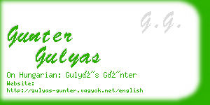 gunter gulyas business card